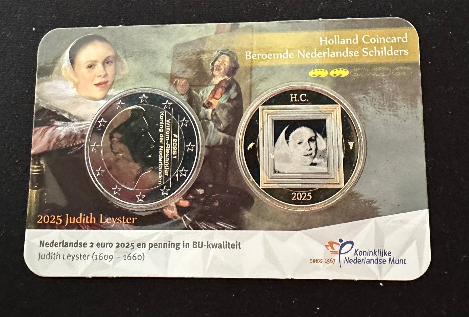 2025 Judith Leyster Holland Coincard BU-kwaliteit, Ophalen of Verzenden, Koningin Beatrix, Euro's, Setje