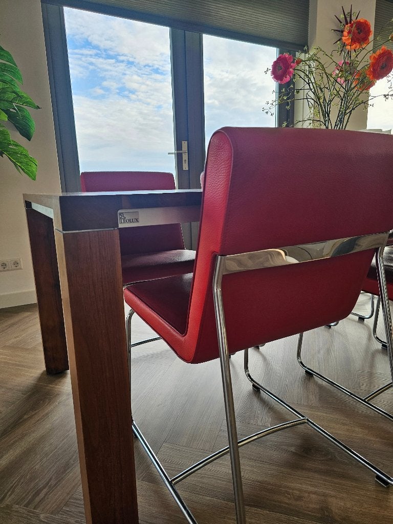 eettafel Leolux, Ophalen, 200 cm of meer, 50 tot 100 cm, Zo goed als nieuw