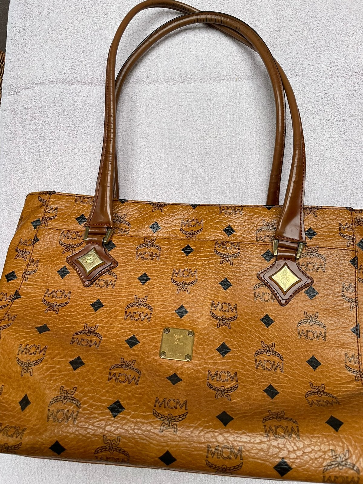 MCM Handtas, Ophalen, Zo goed als nieuw, Bruin, Handtas