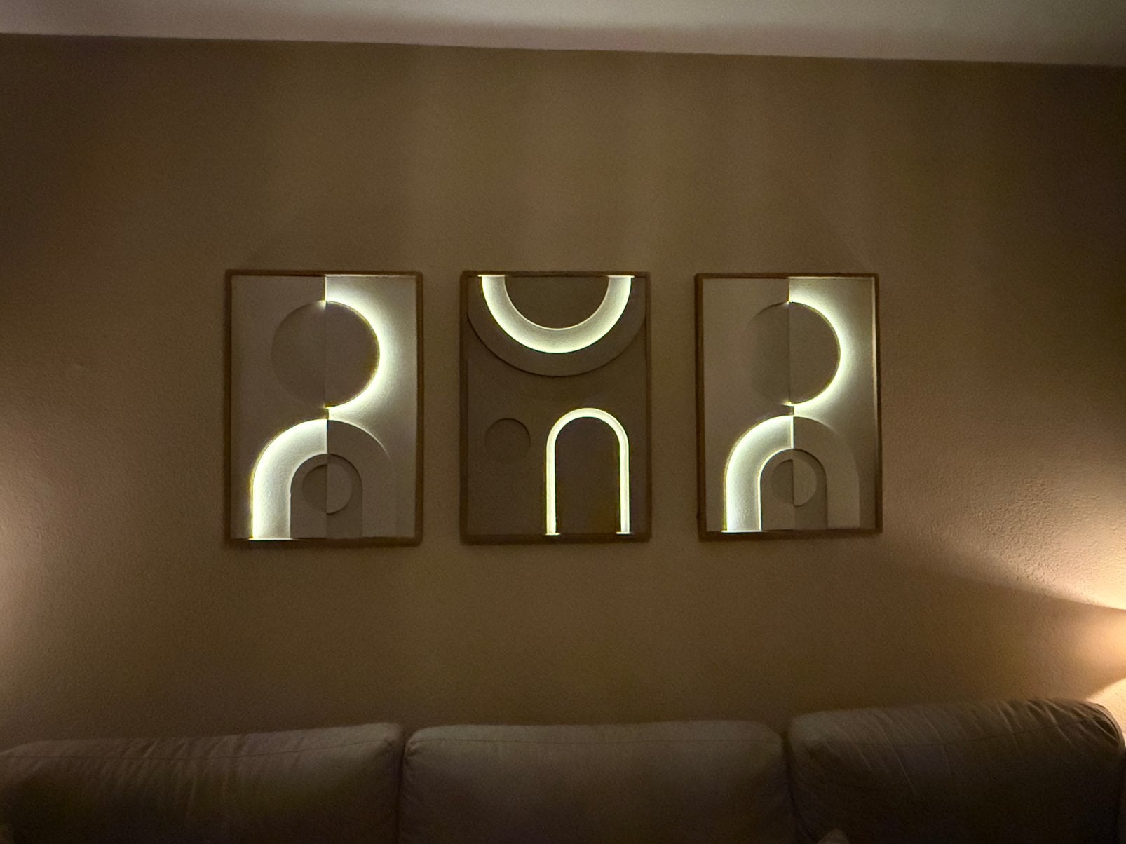 Viral LED Wall Art schilderijen – set van 3, Ophalen of Verzenden, Nieuw