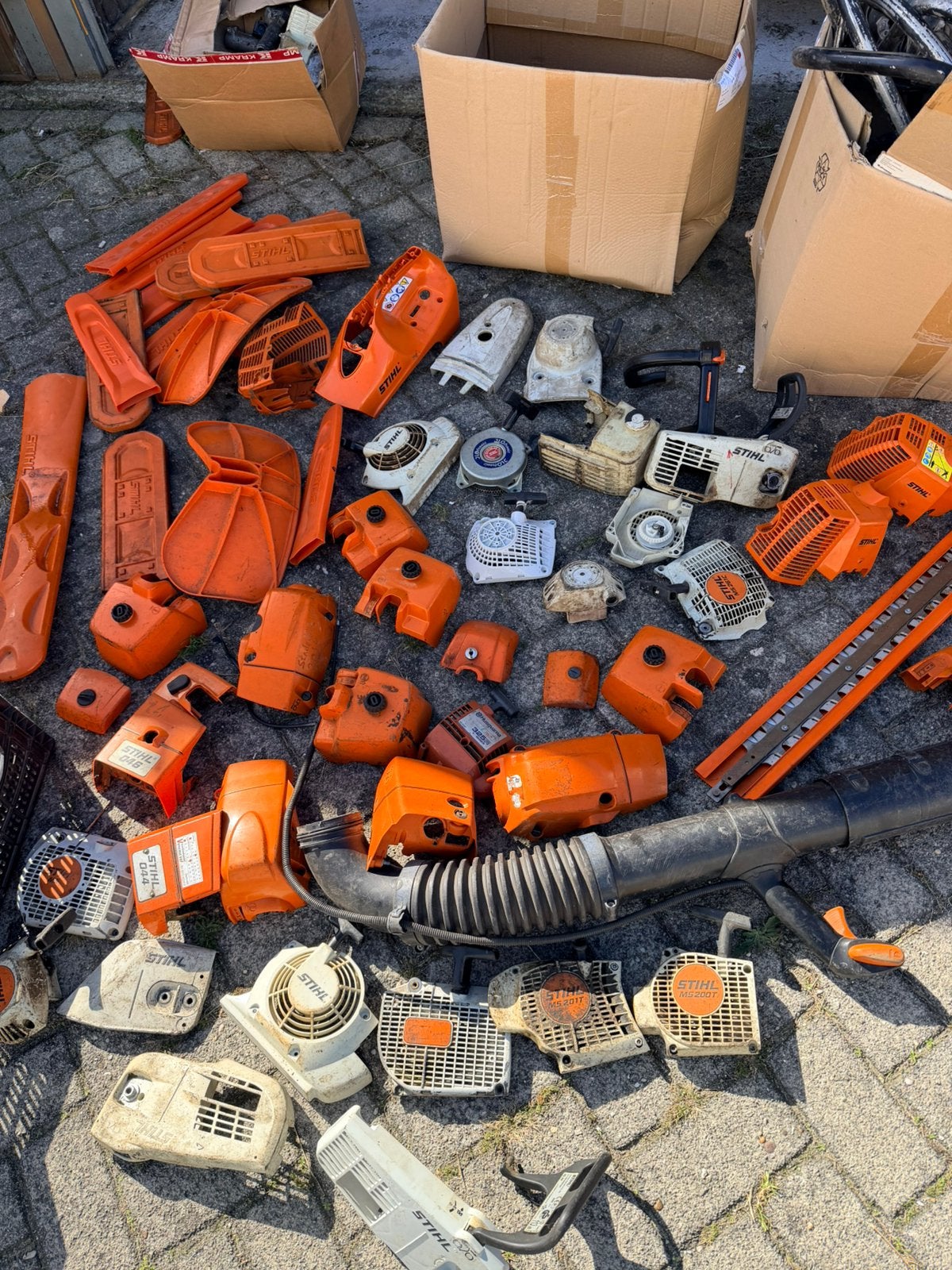 Grote partij STIHL onderdelen loop of sloop, Ophalen of Verzenden, Zo goed als nieuw