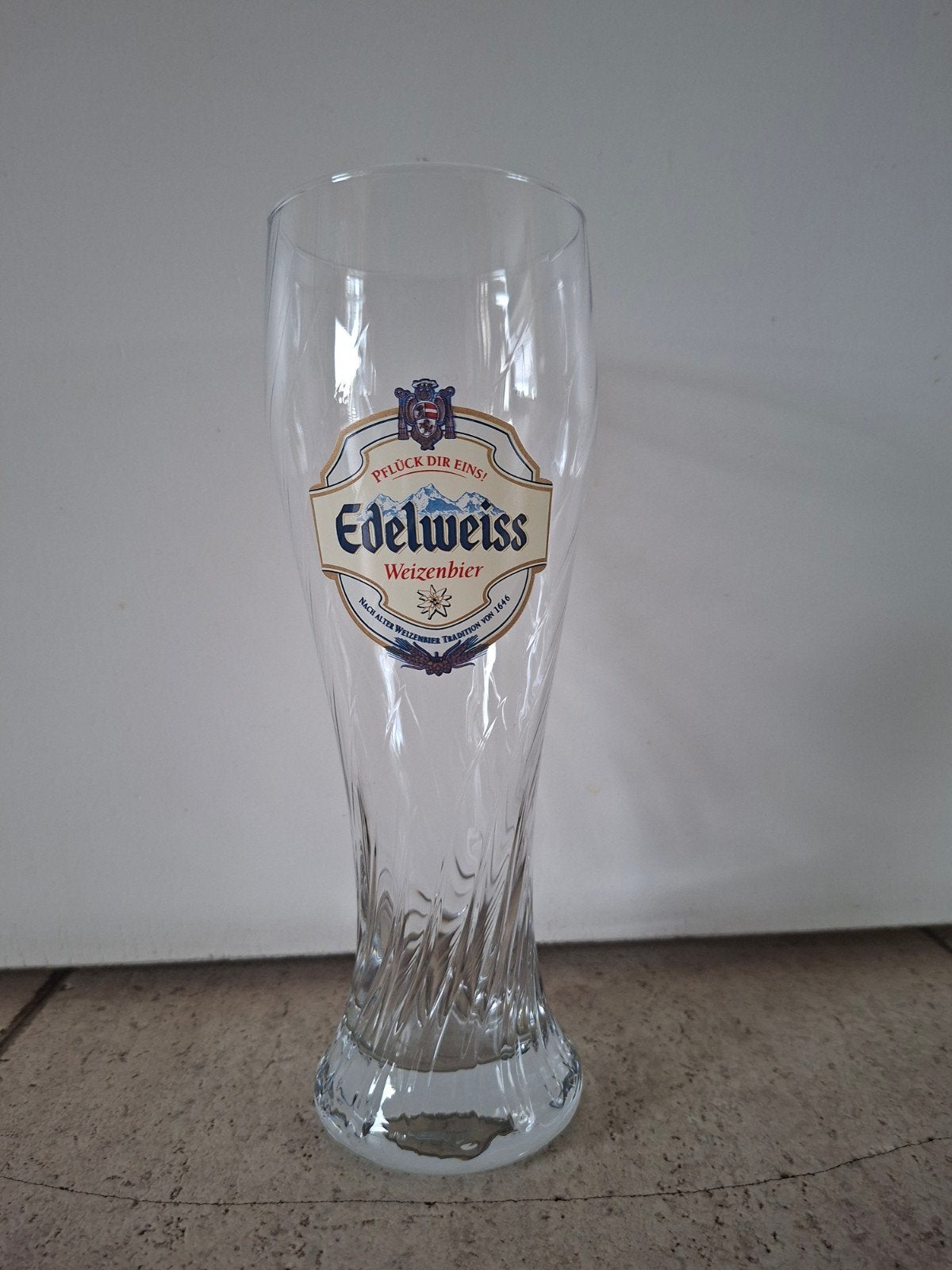 Edelweiss Weizenbier glas - Zo goed als nieuw, Huis en Inrichting, Ophalen of Verzenden