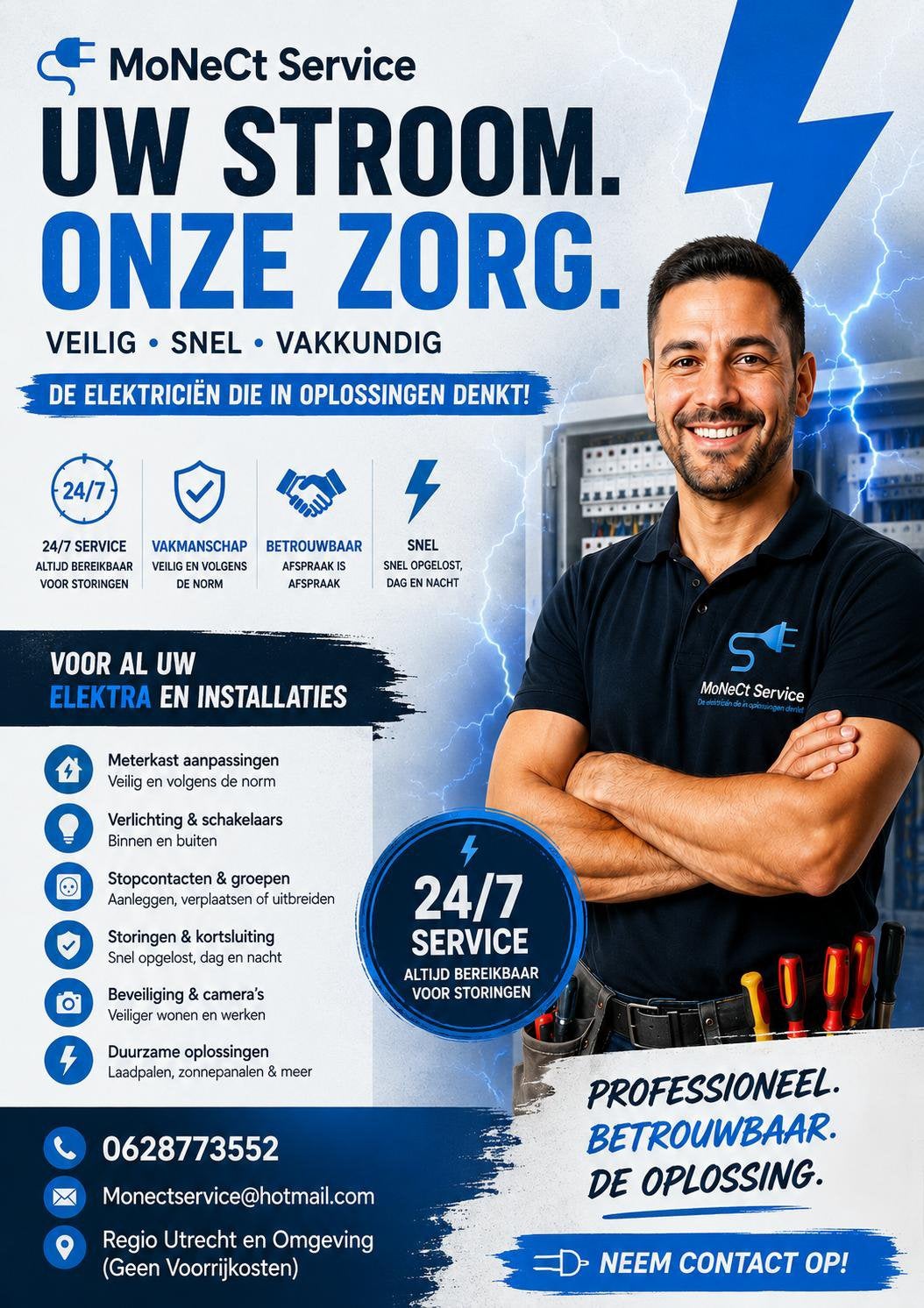 Elektricien aangeboden voor al uw Werkzaamheden en Storingen, Doe-het-zelf en Verbouw, Elektra en Kabels, Ophalen