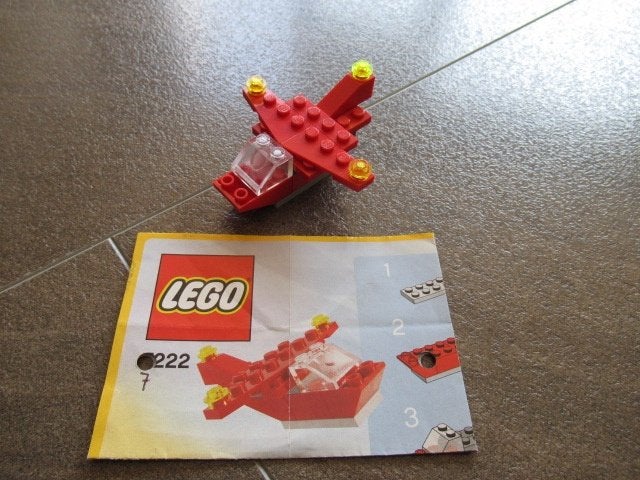 lego 7222 rood vliegtuigje, Gebruikt, Overige thema's, Lego, Compleet