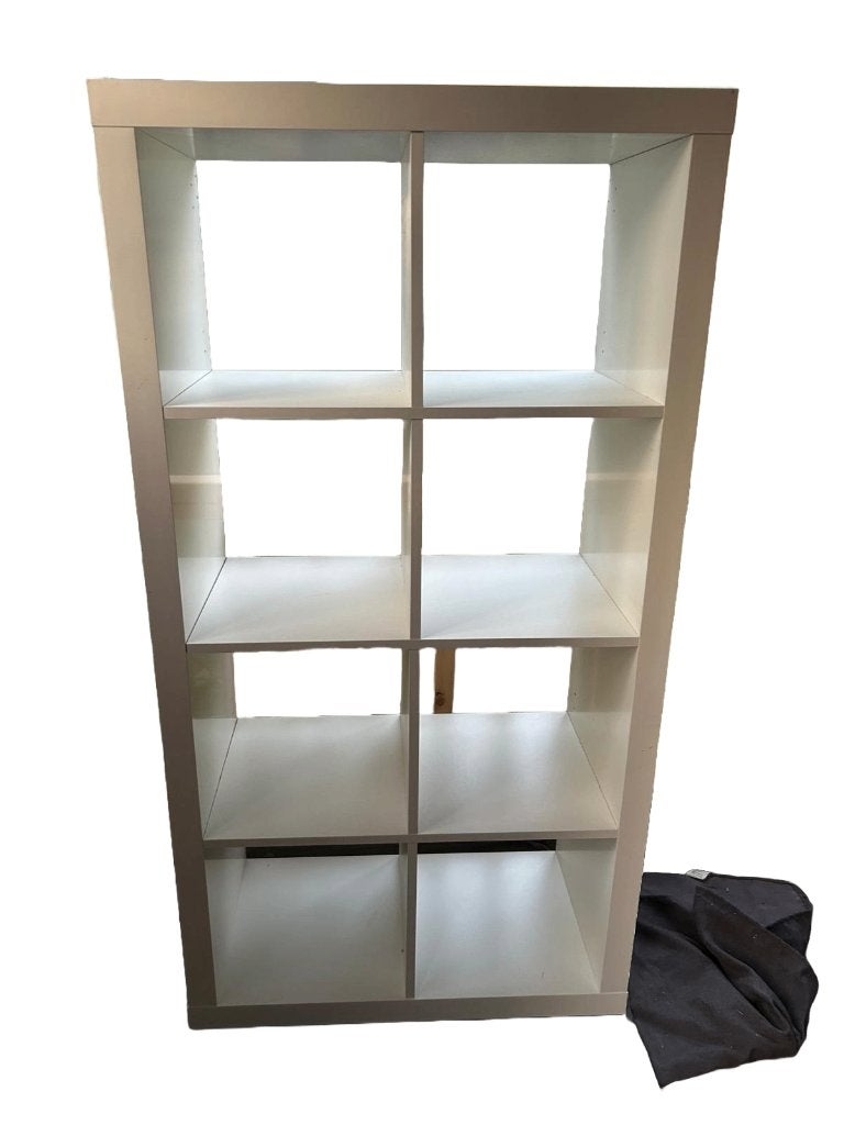 1 Ikea houten wit Kallax 8 vakken kast opberg meubel, Ophalen, Gebruikt, 25 tot 50 cm, Minder dan 100 cm