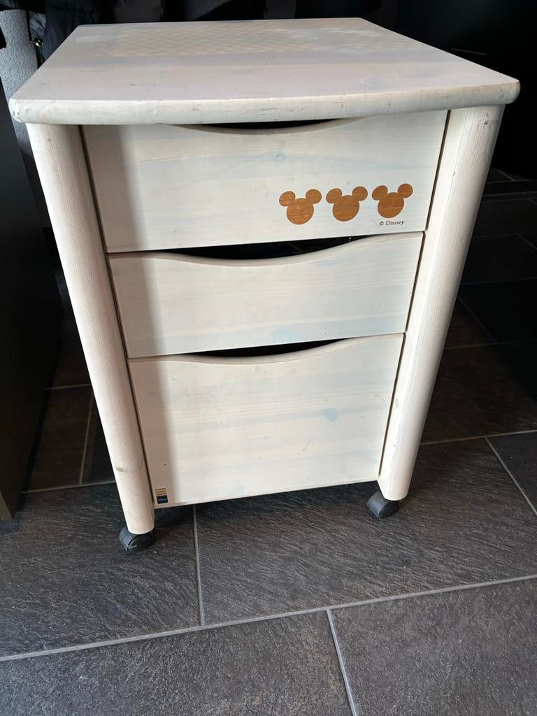 Ladeblok met 3 lades en wieltjes, Huis en Inrichting, Ophalen, Minder dan 50 cm, Gebruikt, 3 of 4 laden