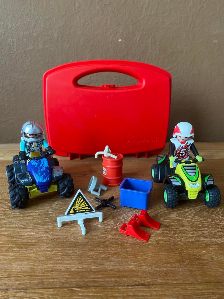 Playmobil quads in koffertje, Ophalen of Verzenden, Zo goed als nieuw