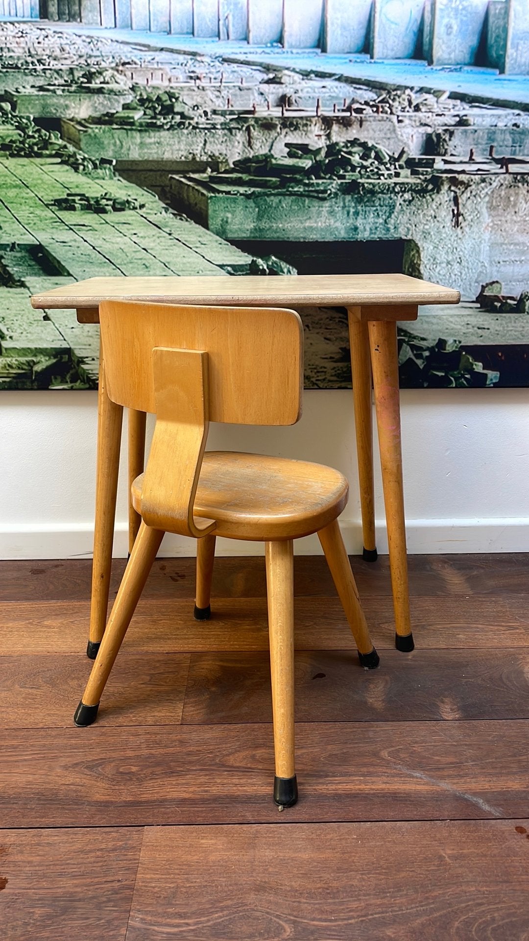 Kids stoeltke en bureau hout, Ophalen, Gebruikt, Tafel(s) en Stoel(en)