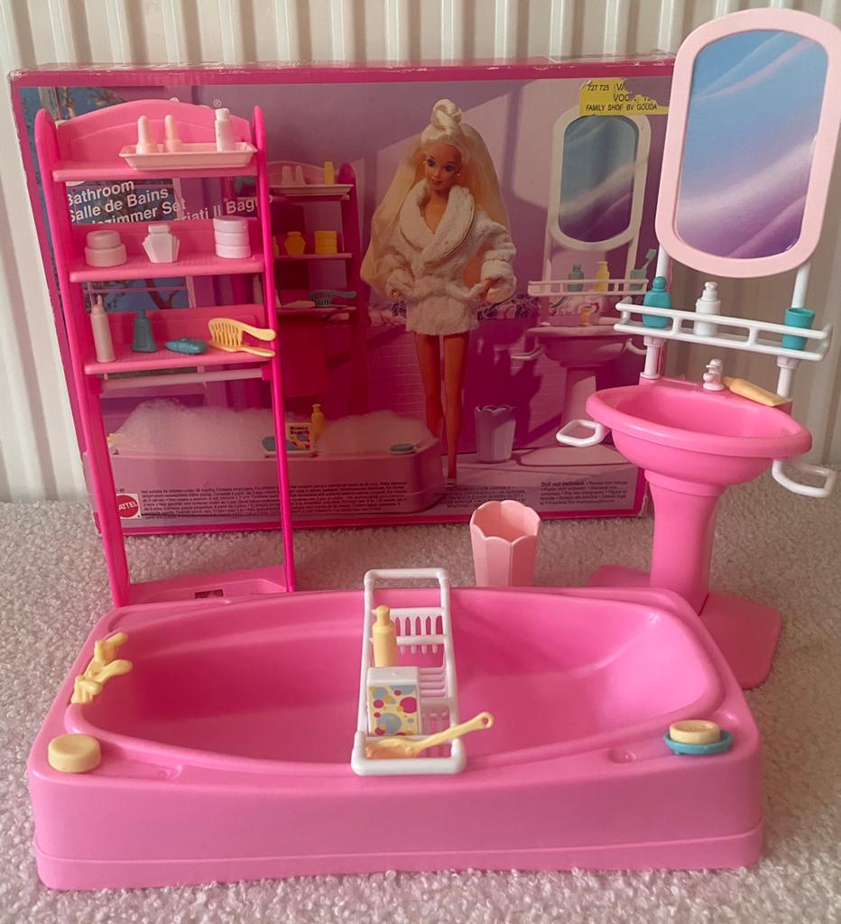 Barbie vintage badkamer set 1993, Ophalen of Verzenden, Zo goed als nieuw, Barbie