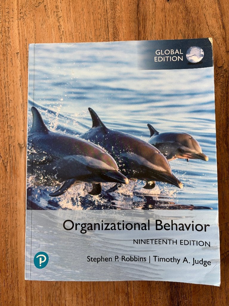 Boek organizational behavior, Pearson, Zo goed als nieuw, Beta, HBO