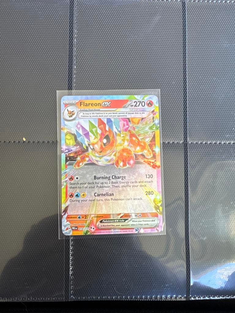 Flareon ex Pokémon Kaart - Tera Type 014/131, Verzamelen, Speelgoed, Zo goed als nieuw, Ophalen of Verzenden