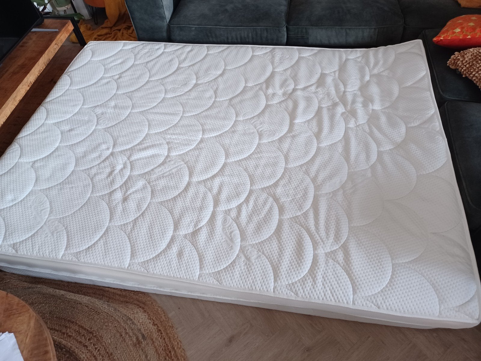Topdekmatras traagschuim Tencel Deluxe 160  220 cm, Ophalen, Tweepersoons, Zo goed als nieuw, Matras