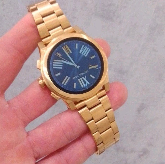 Michael Kors Access Smartwatch Goud kort gedragen als nieuw, Calorieverbanding, Michael Kors, Ophalen of Verzenden, Zo goed als nieuw