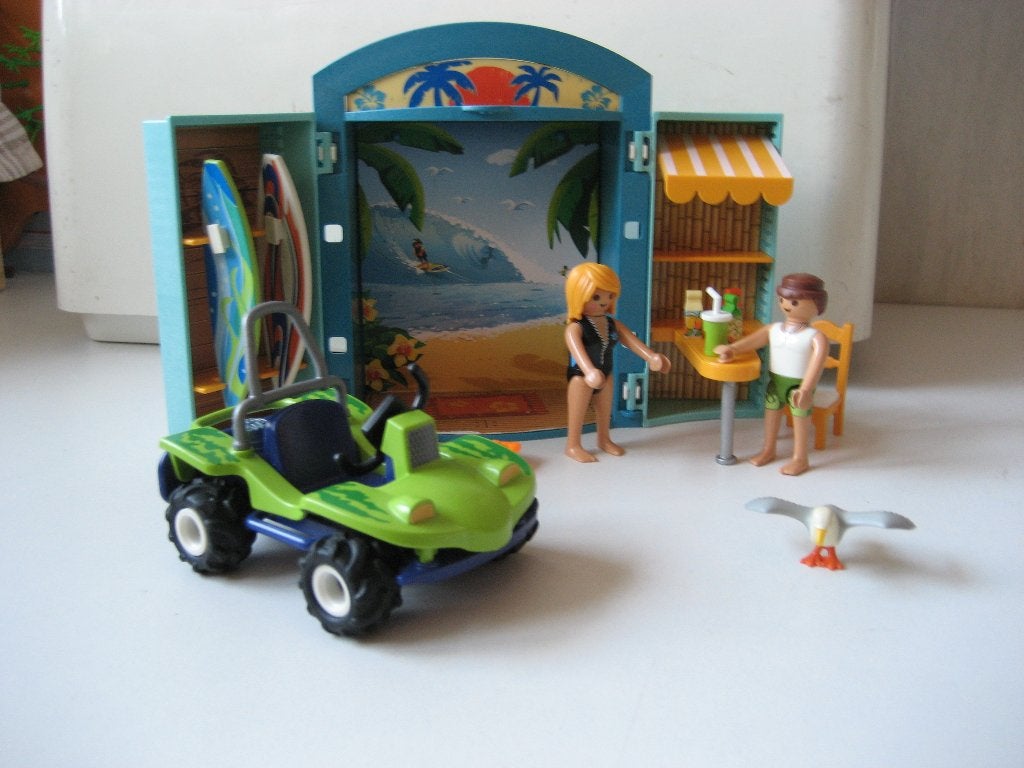playmobil surfshop met extra buggy auto, Ophalen of Verzenden, Zo goed als nieuw