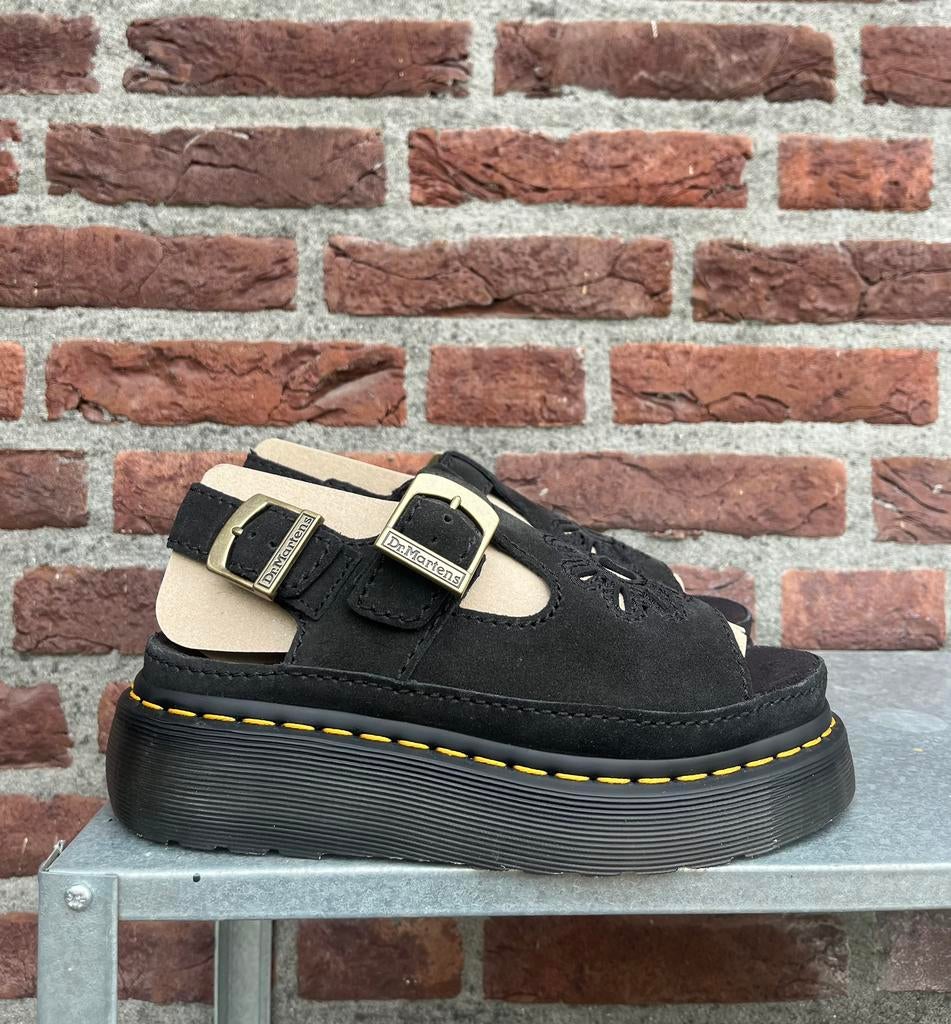Dr. Martens Dunnet flower suede maat 36, Dr. Martens, -, Zwart, -