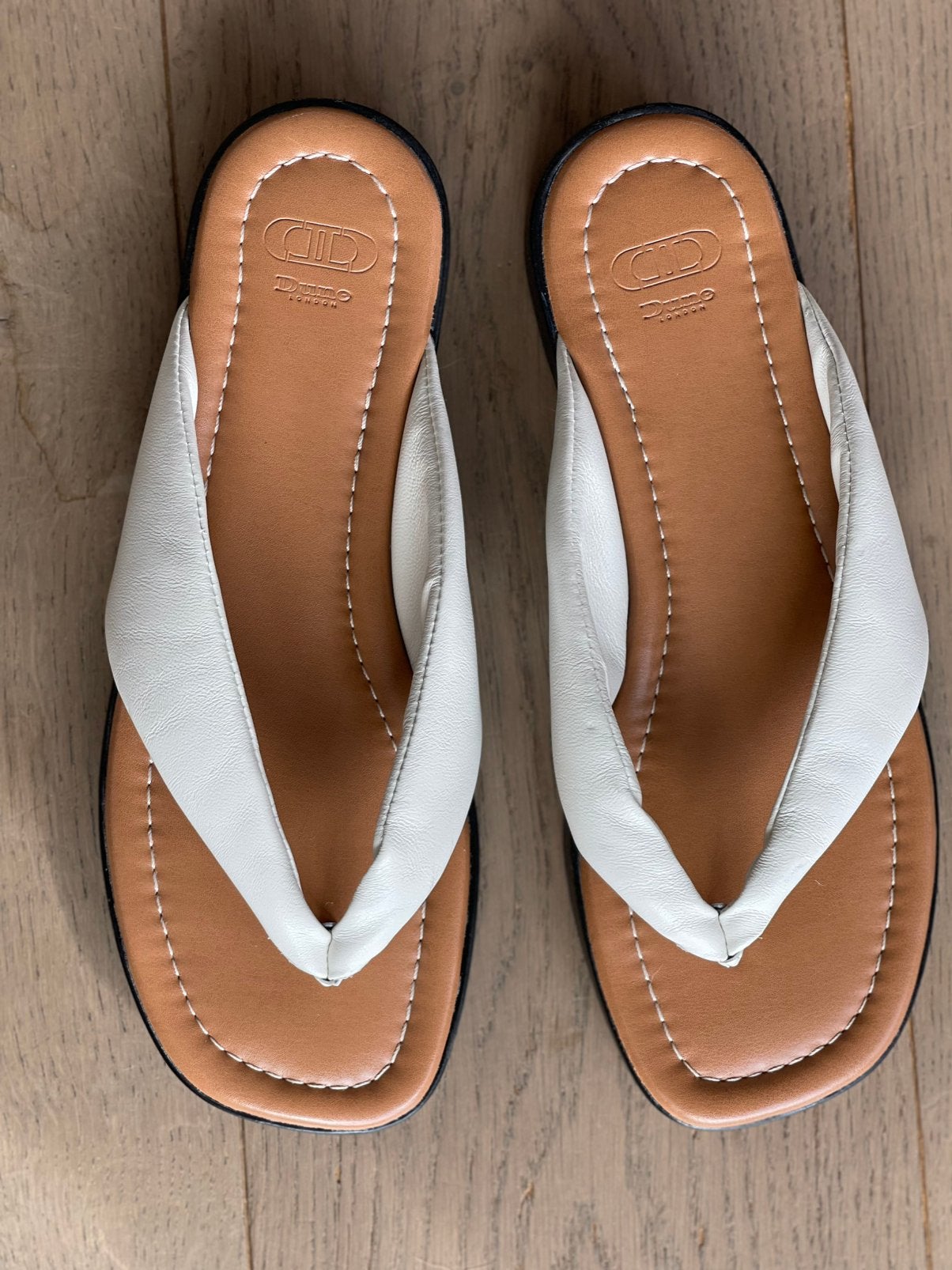 Dune London leren slippers mt.41, Ophalen of Verzenden, Zo goed als nieuw, Zwart