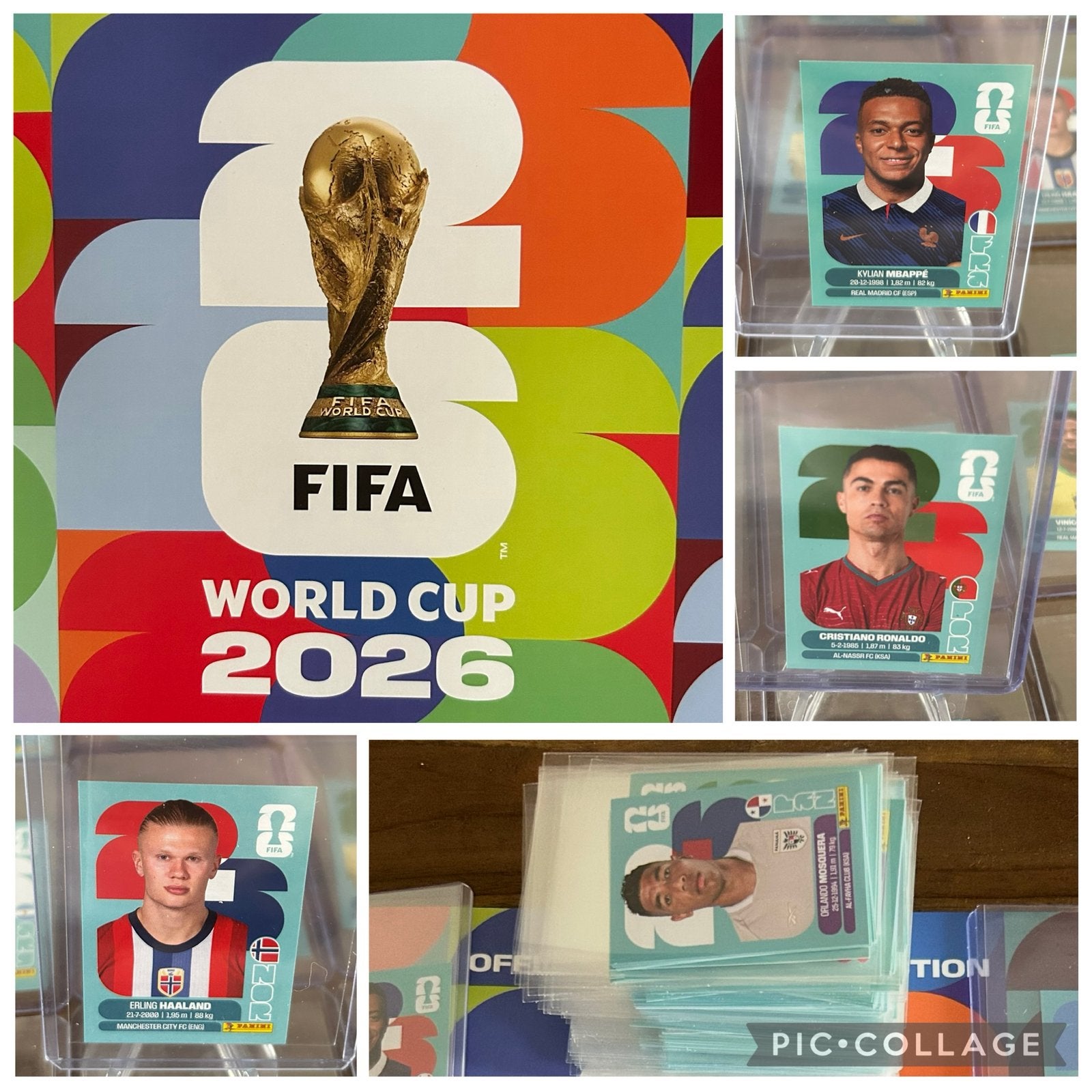 Veel dubbelen (500+) WK 2026 Ronaldo, Haaland, Mbappé etc.., Ophalen of Verzenden, Nieuw, Meerdere stickers