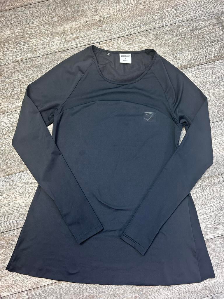 Gymshark sportshirt lange mouwen maat S, Zwart, Ophalen of Verzenden, Maat 36 (S), Fitness of Aerobics