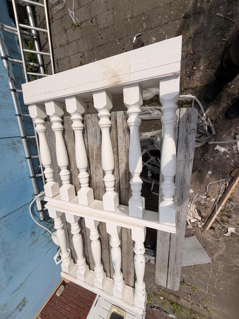 balustrade wit, Ophalen, Gebruikt, 2 tot 4 meter