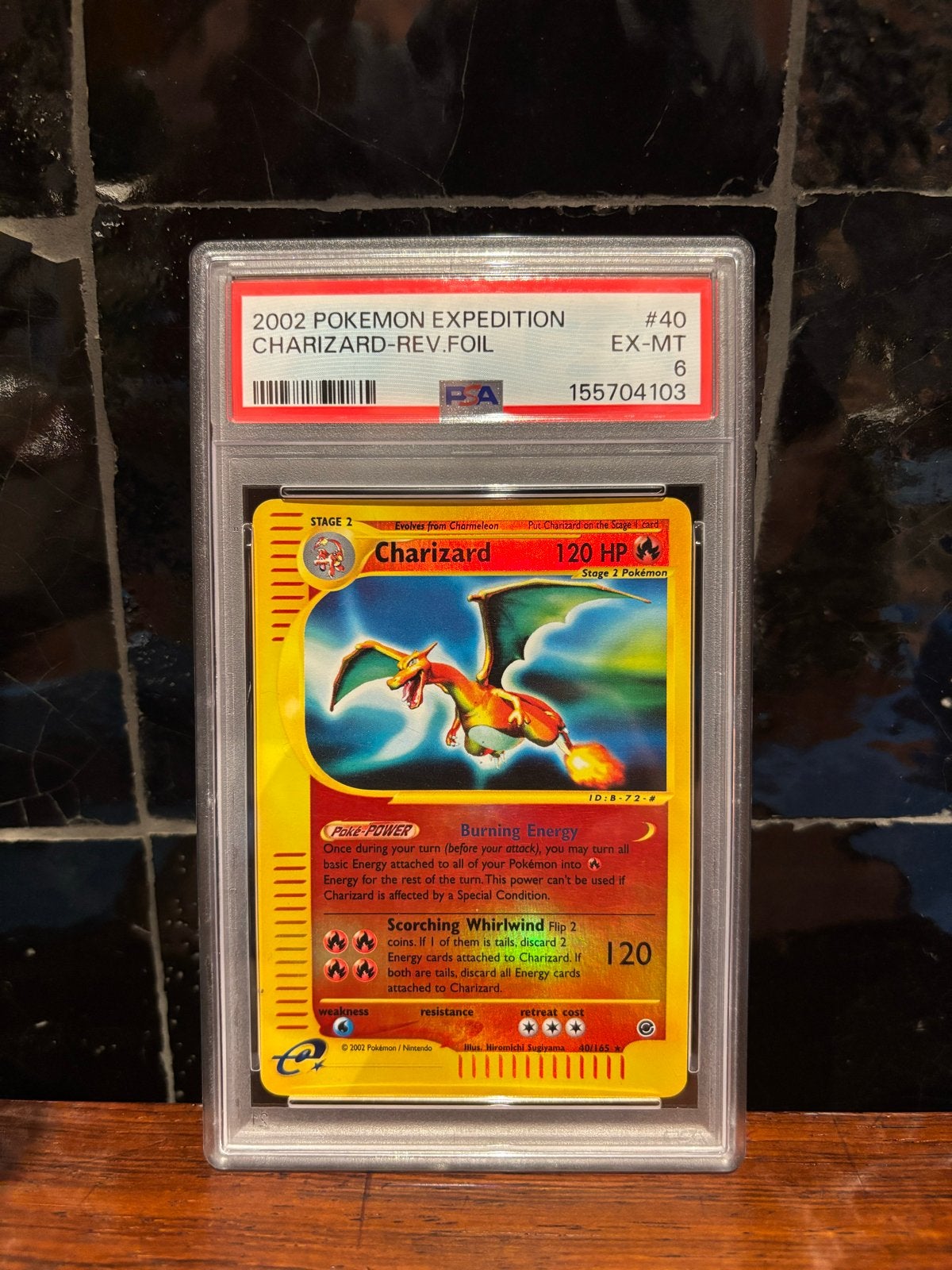 Charizard #40 Expedition Reverse Holo - PSA 6, Ophalen of Verzenden, Gebruikt