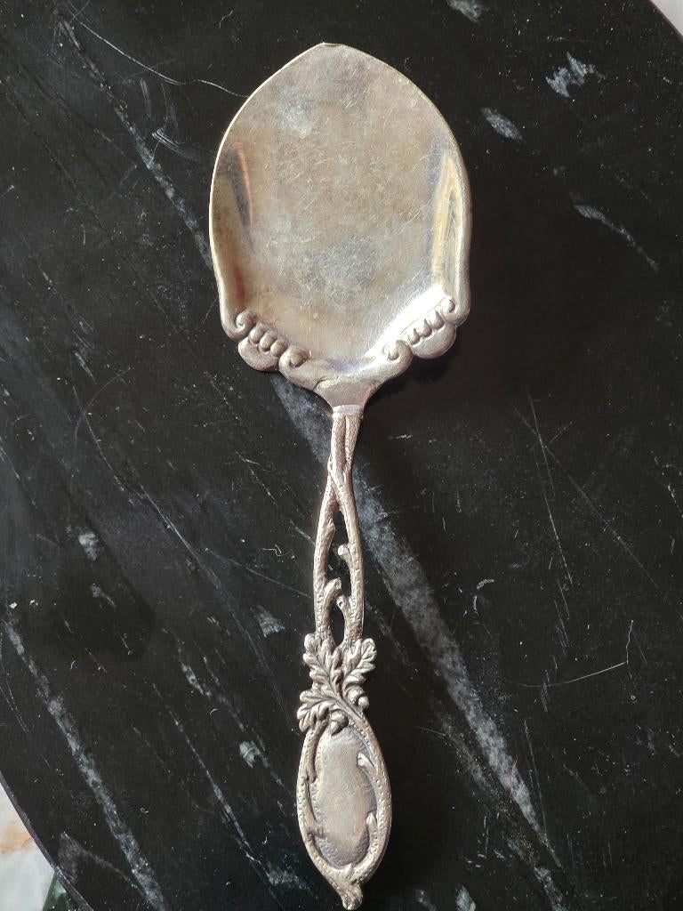 Antieke zilveren suikerschep, Duitsland ca 1900, Ophalen of Verzenden, Zilver