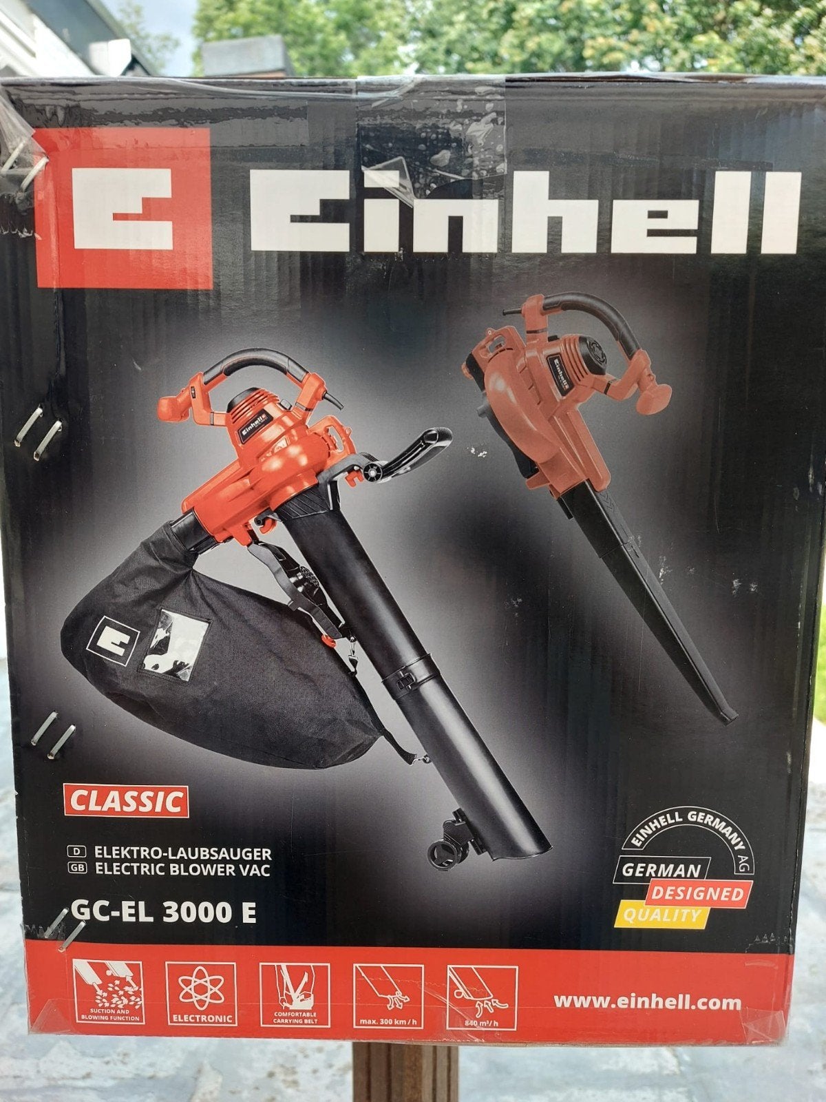 Einhell GC-EL 3000 E Bladblazer / Bladzuiger 3000W – Nieuw i, Ophalen of Verzenden, Nieuw, Elektrisch