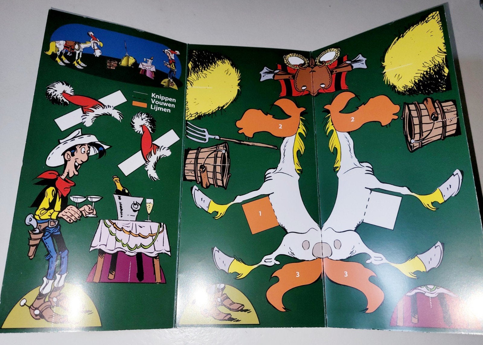 Lucky Christmas Lucky Luke knutselplaat Ponypark City 2024, Verzenden, Overige figuren, Nieuw, Overige typen