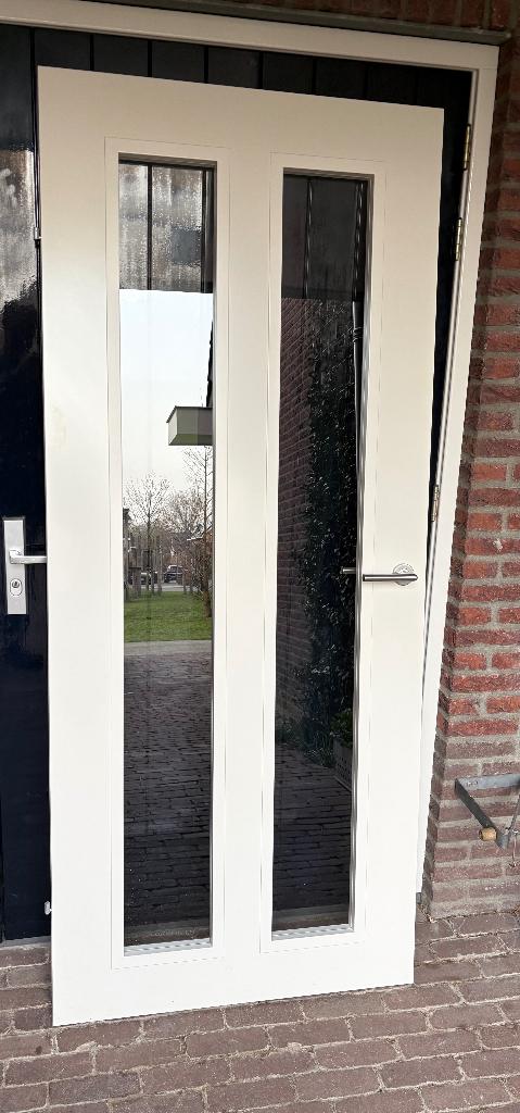 Oppdekdeur met glas (linksdraaiend), Ophalen, Gebruikt, 80 tot 100 cm, Binnendeur