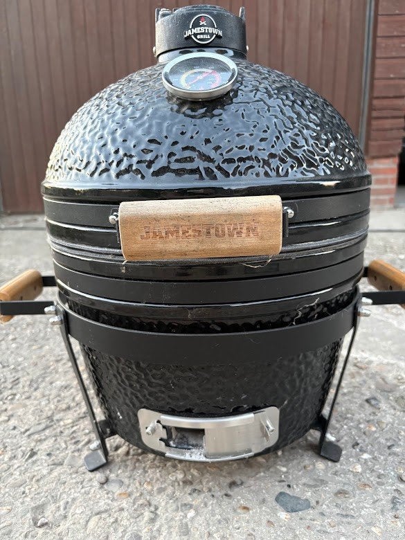 Jamestown Marwin Kamado Zwart Ø 34,5 cm, Tuin en Terras, Houtskoolbarbecues, Ophalen, Zo goed als nieuw, Jamestown