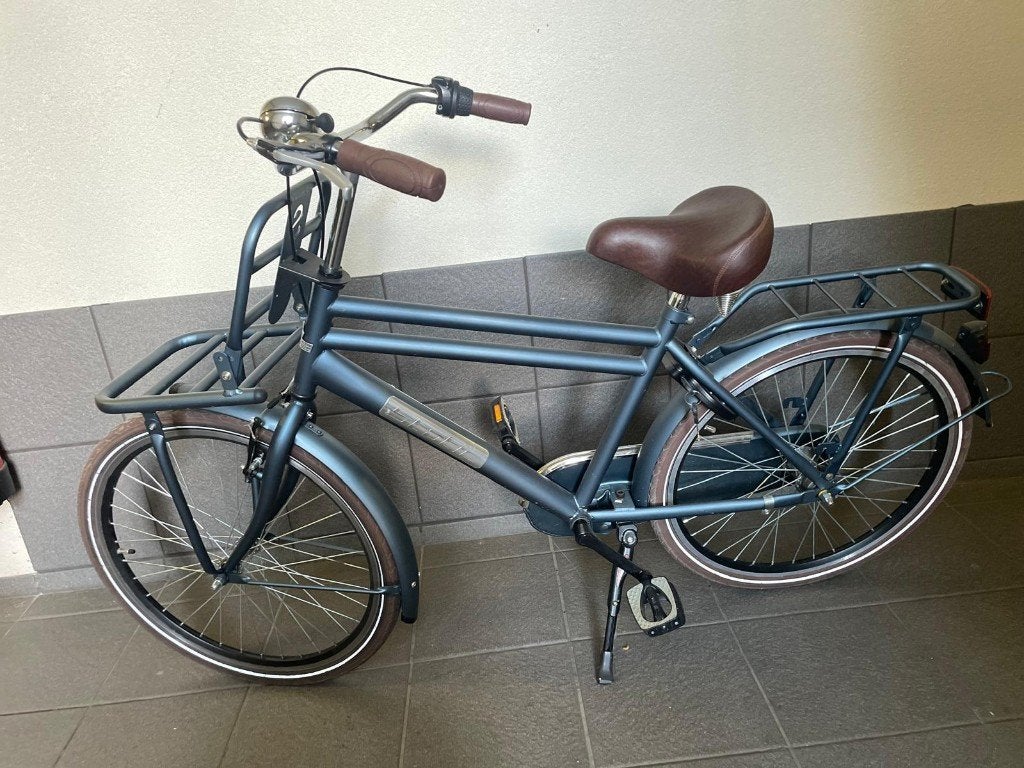 Stevige transportfiets met voordrager, Velgrem, Versnellingen, Zo goed als nieuw, 50 tot 53 cm