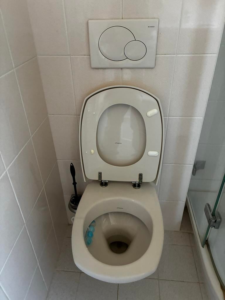 Sphinx toilet met Geberit inbouwreservoir, Ophalen, Gebruikt, Toilet