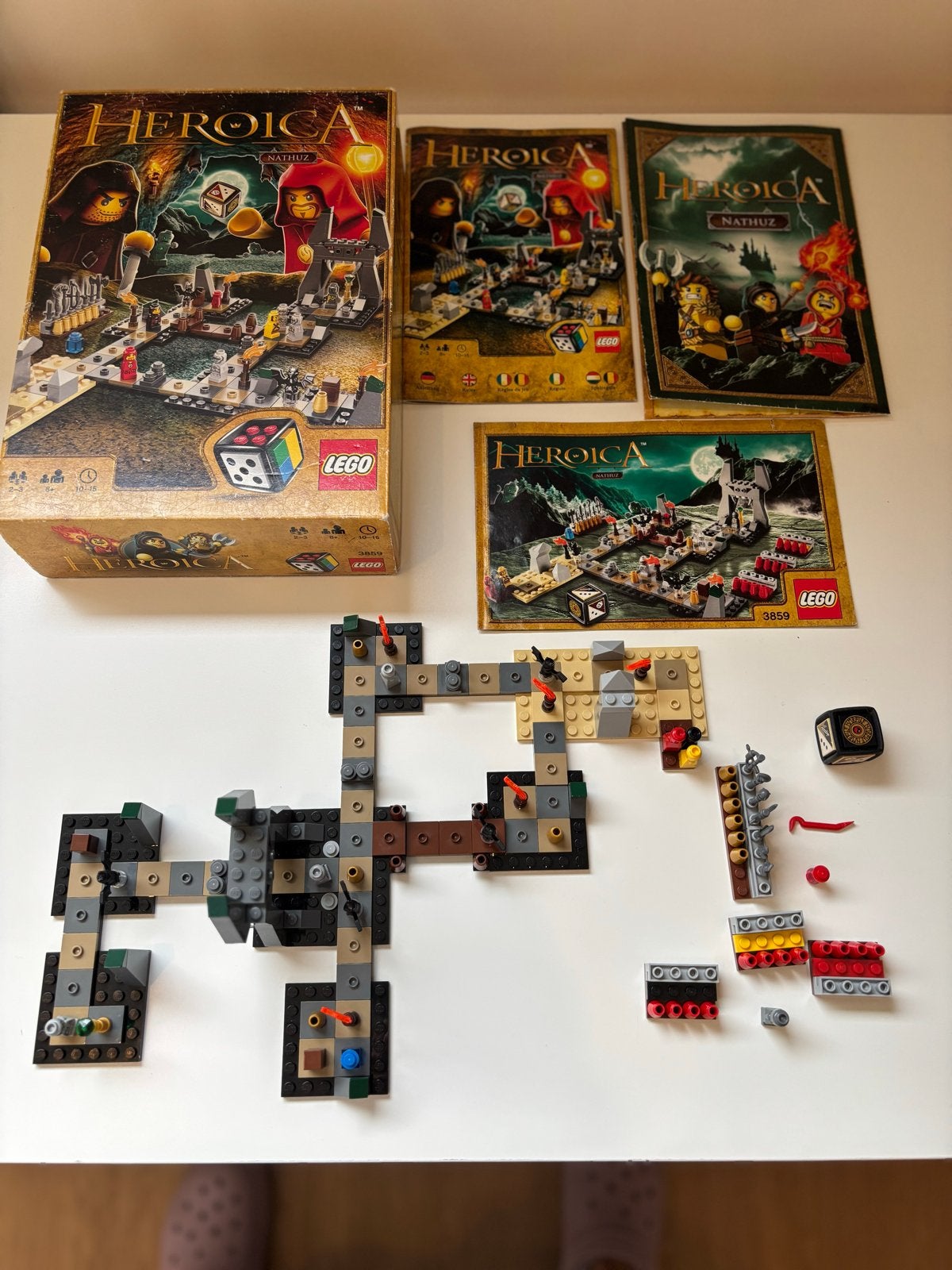 Lego Heroica 3859 - bordspel Nathuz, Gebruikt, Overige thema's, Lego, Ophalen of Verzenden