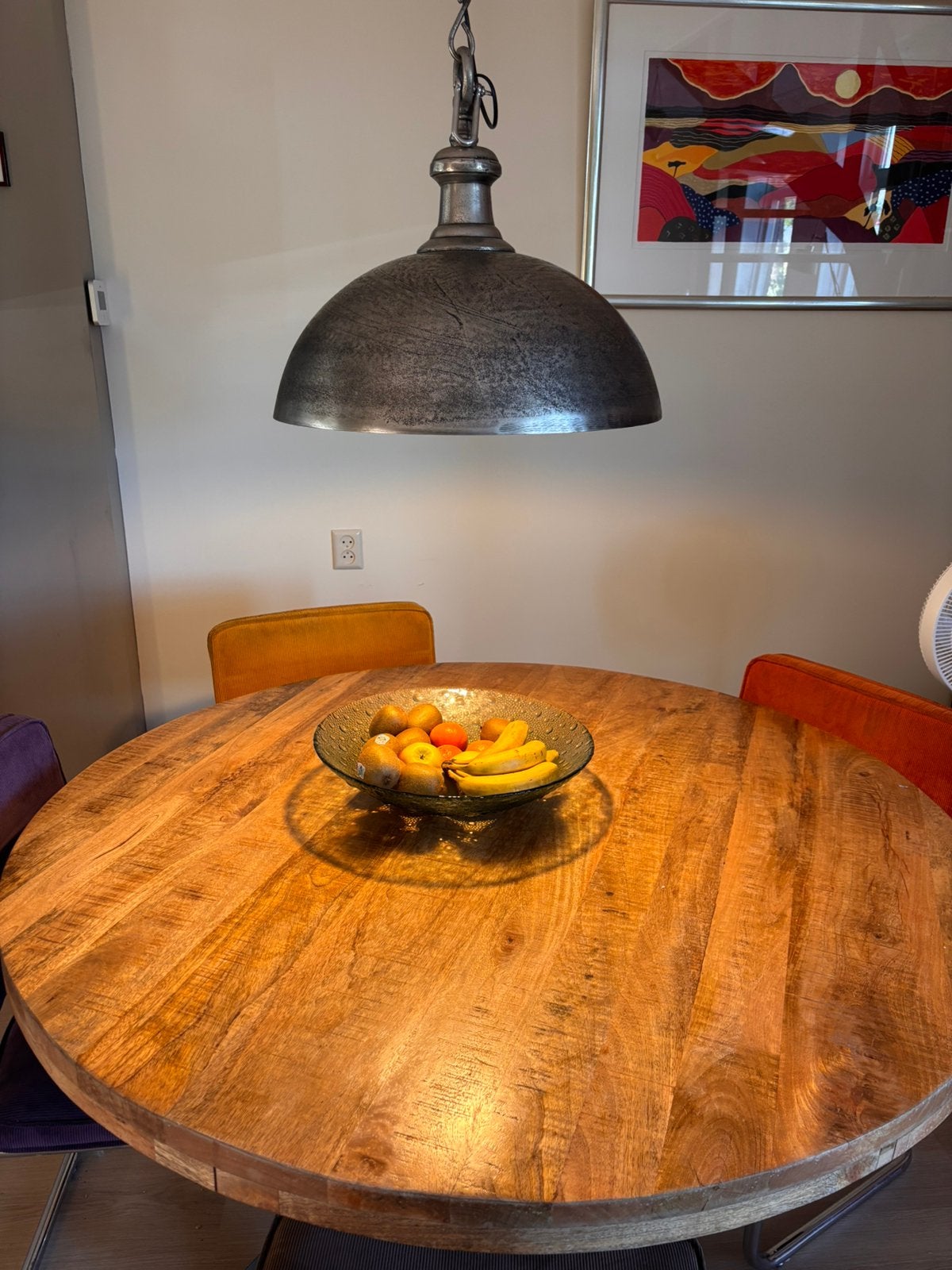 Metalen lamp met prachtig gong geluid (klankschaal), Ophalen of Verzenden, Zo goed als nieuw