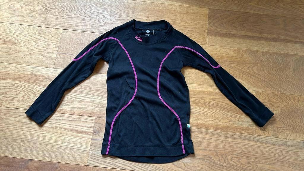 Kilpi ondershirt thermo /skikleding maat 110/116 zwart roze, Meisje, Ophalen of Verzenden, Zo goed als nieuw, Shirt of Longsleeve