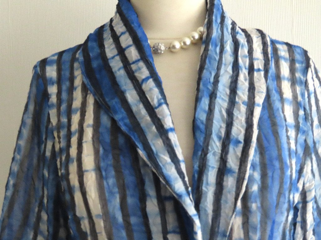 Van Avendonck, mooie Longblouse in sprekende kleur mt 42, Blauw, Maat 42/44 (L), Van Avendock, Ophalen of Verzenden