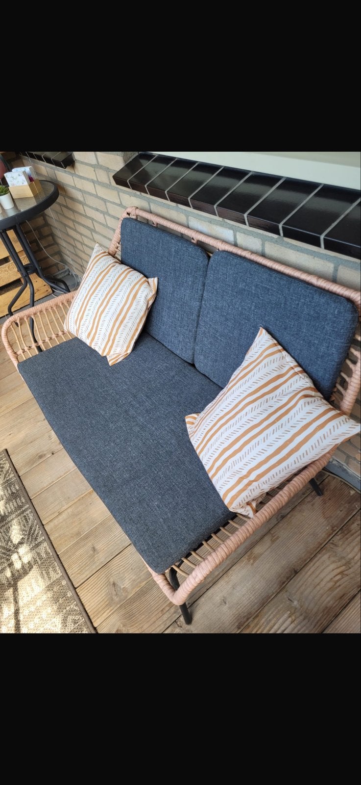 Rotan tuin setje - prima staat!, Ophalen, 4 zitplaatsen, Gebruikt, Rotan