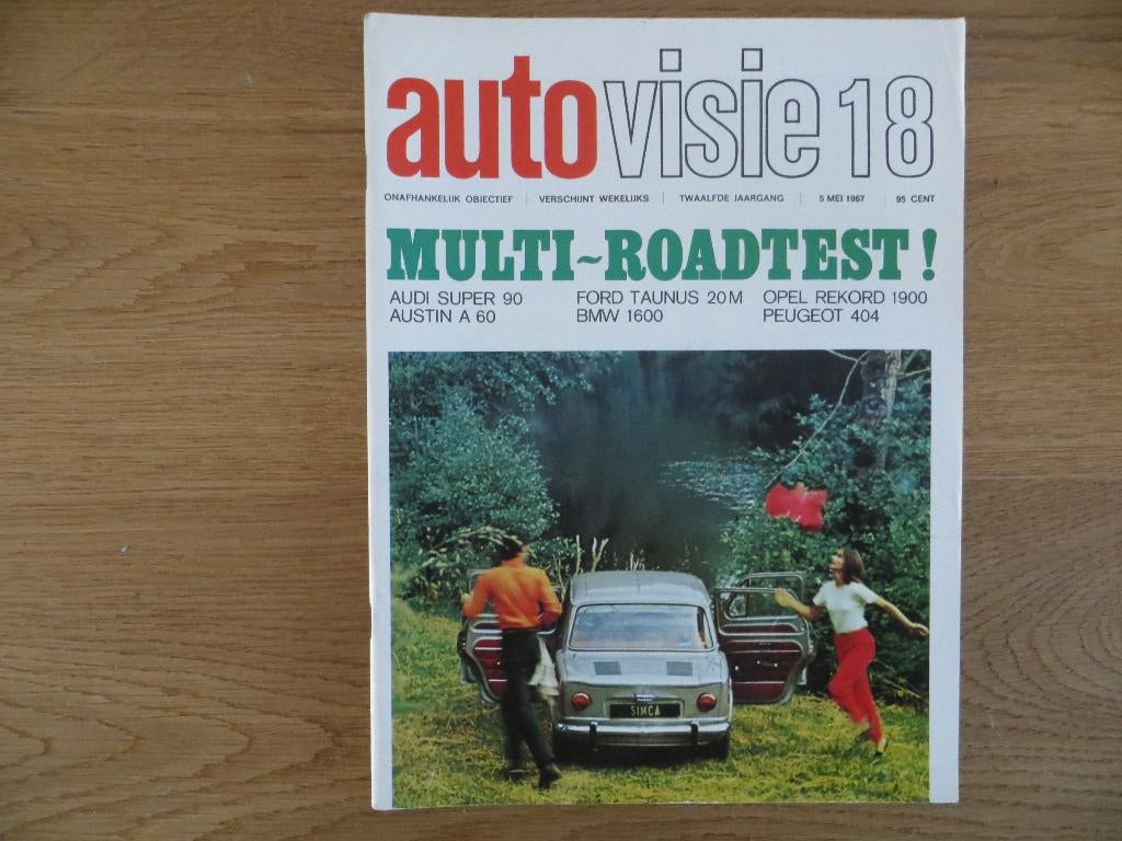 Autovisie 18 1967 Multi-Roadtest: Audi Super 90, Austin A60, Ophalen of Verzenden, Nieuw, Audi
