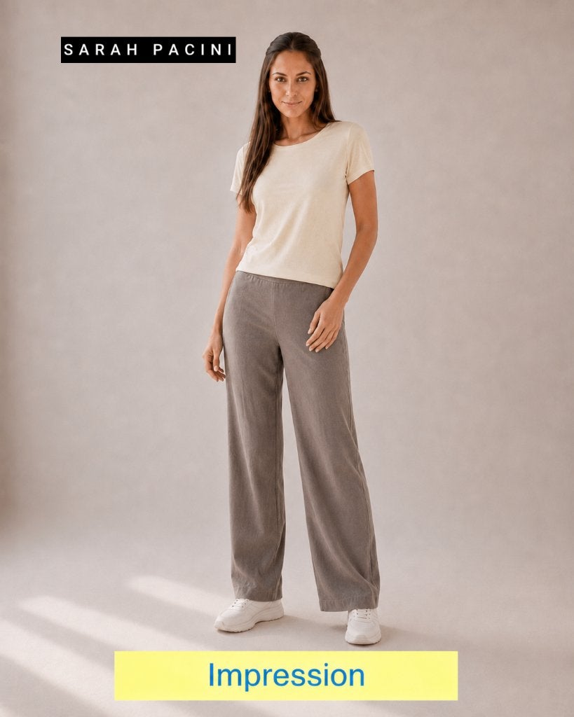 Sarah Pacini linnen pantalon mooi grijsgroen (maat 42/44), Kleding | Dames, Sarah Pacini, Maat 42/44 (L), Ophalen of Verzenden