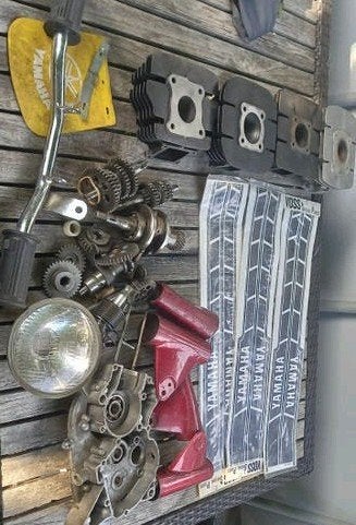 partij bromfiets oldtimer onderdelen  yamaha suzuki, Ophalen of Verzenden, Gebruikt, Overige typen