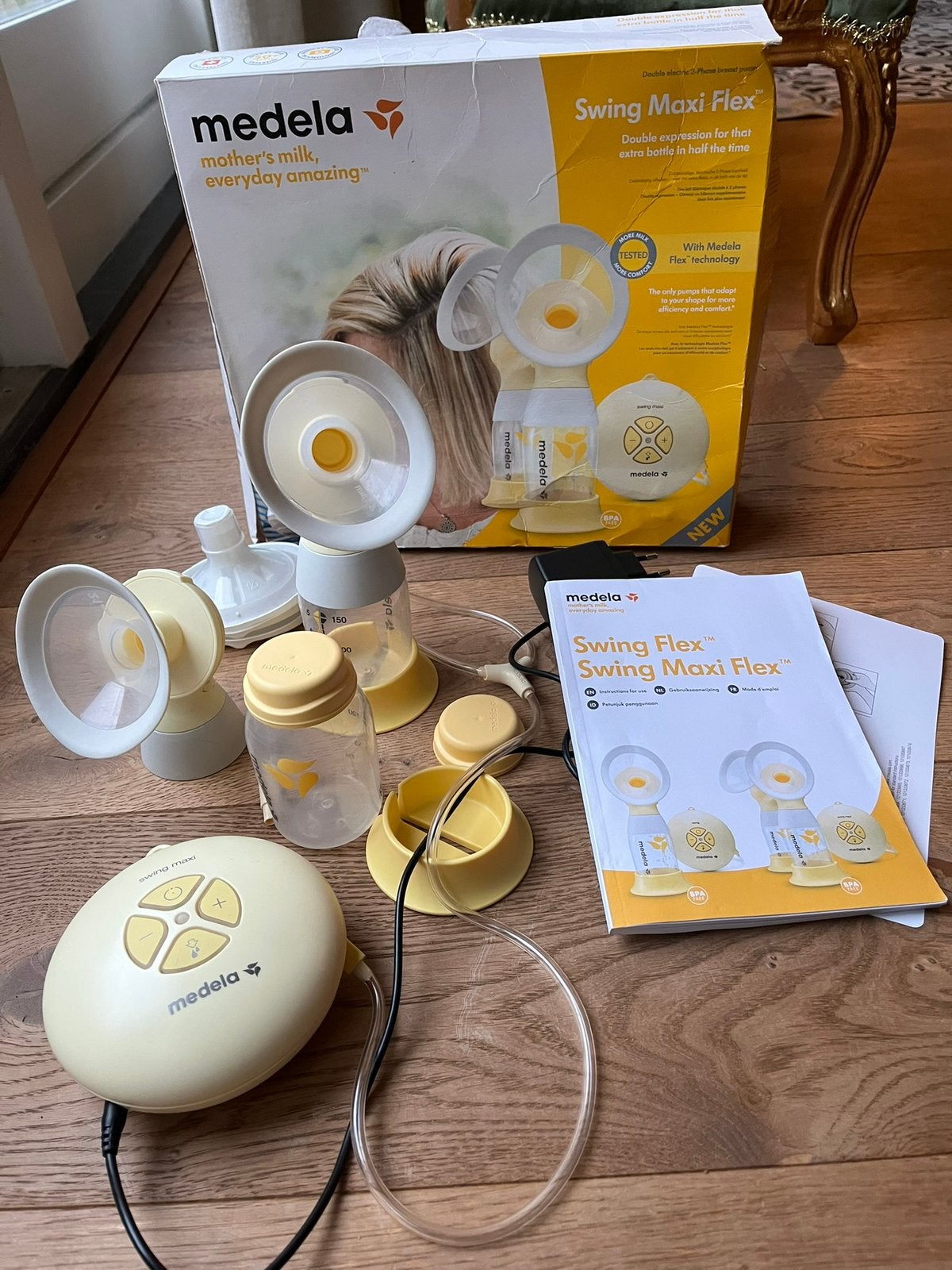 Medela dubbele borstkolf, Kinderen en Baby's, Ophalen, Gebruikt, Dubbelzijdig, Medela