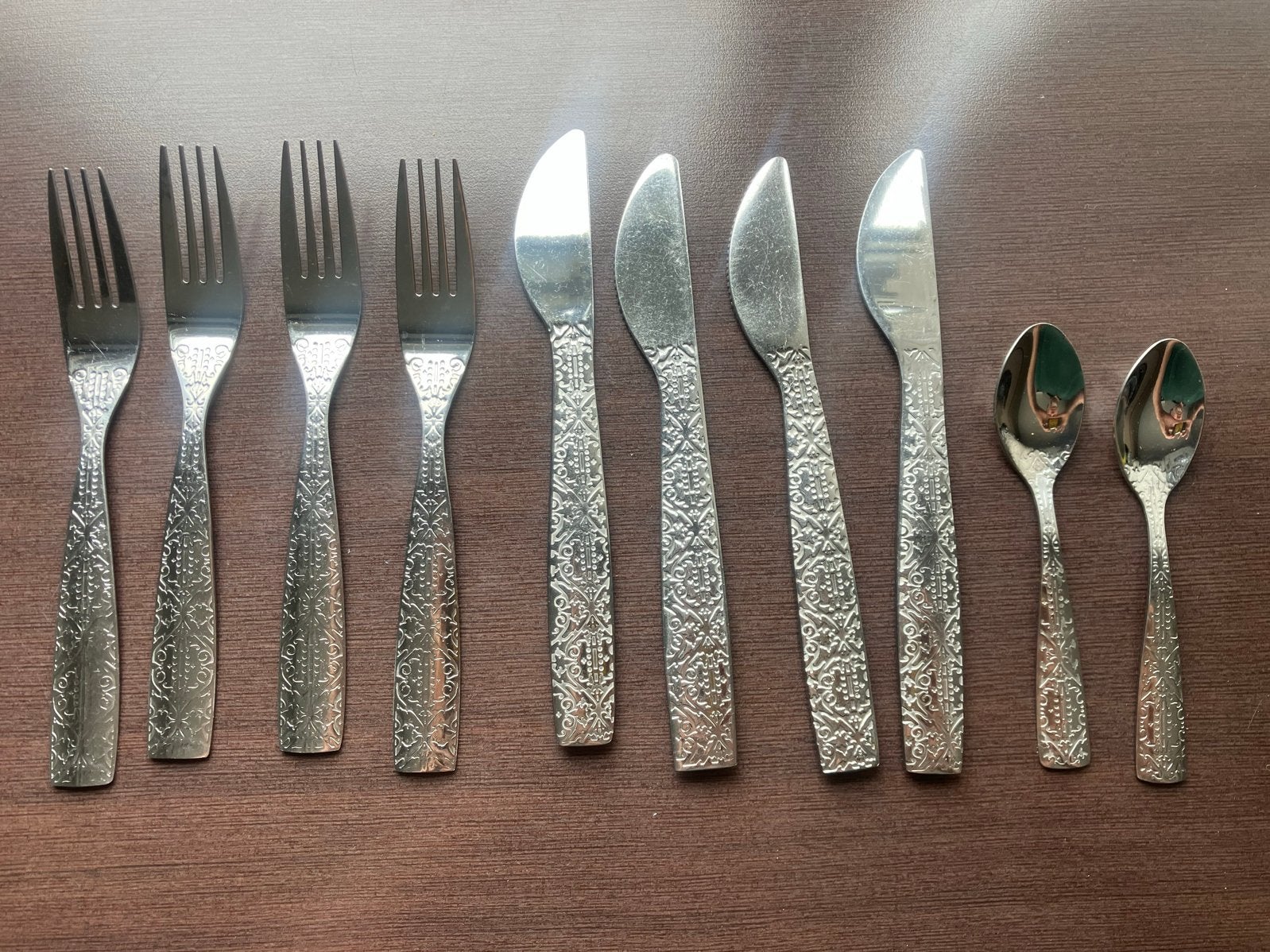 KLM Bestekset Marcel Wanders - 4 messen, 4 vorken, 2 lepels, Ophalen of Verzenden