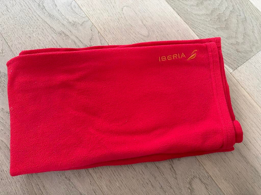 Iberia Airline deken - Rood fleece deken, Verzamelen, Ophalen of Verzenden, Zo goed als nieuw