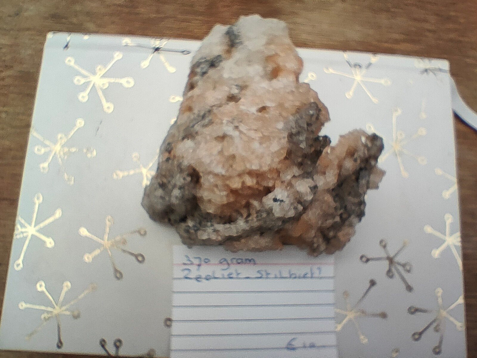 Zeoliet Stilbiet Mineraal - 370 gram, Ophalen