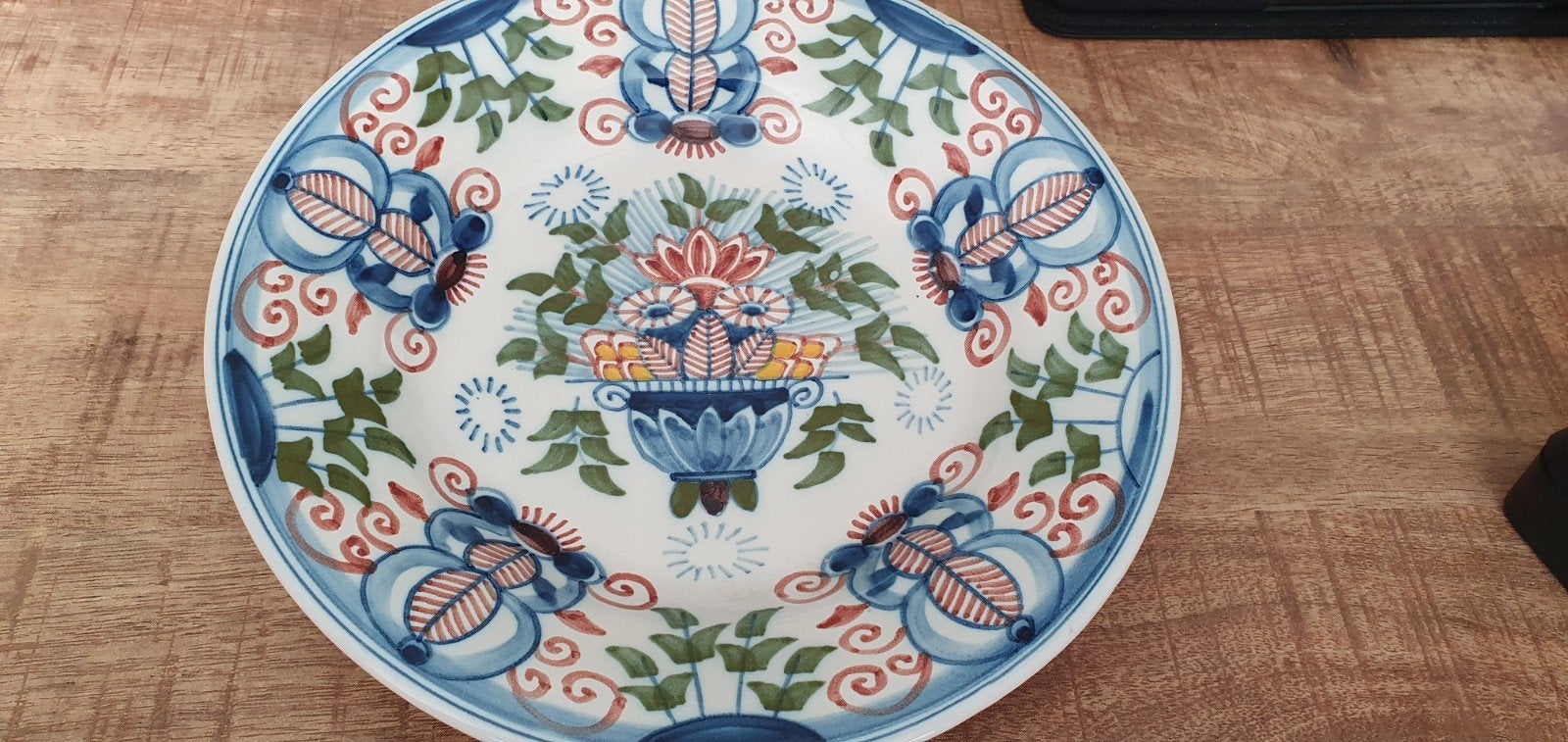Antiek Delfts Blauw Wandbord - Handgeschilderd, Antiek en Kunst, Ophalen of Verzenden