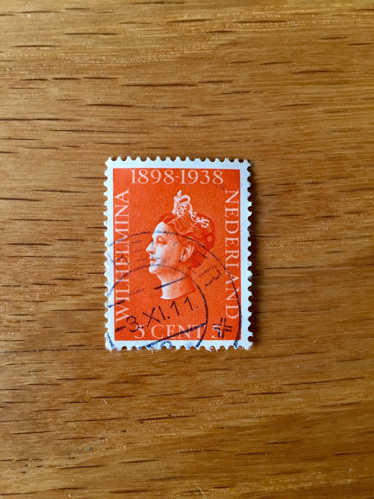 Postzegel Wilhelmina 5ct 1898-1938, Ophalen of Verzenden, T/m 1940, Gestempeld