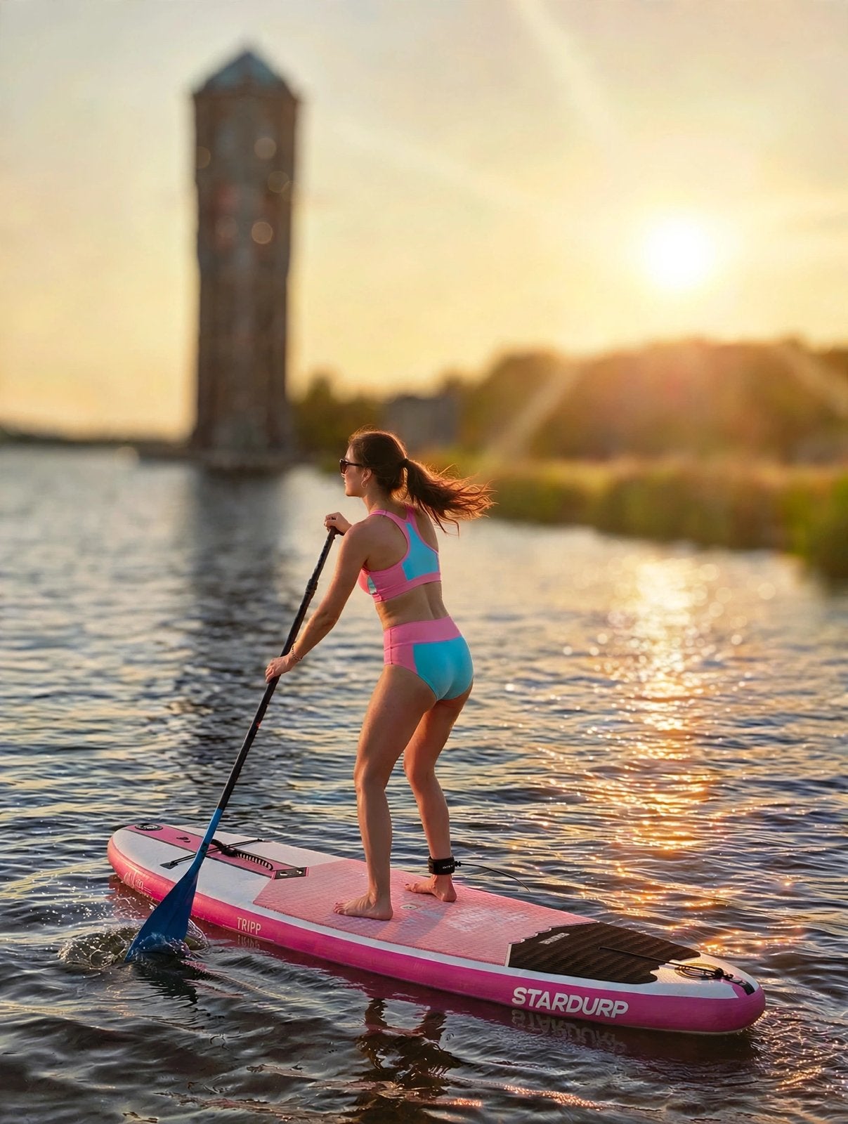 Stardupp Tripp SUP board set - Roze, Watersport en Boten, Suppen, Ophalen of Verzenden, Zo goed als nieuw, SUP-boards