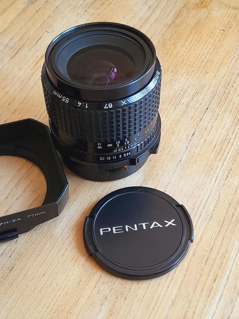 PENTAX 67 55mm f/4 laatste versie, Ophalen of Verzenden, Zo goed als nieuw