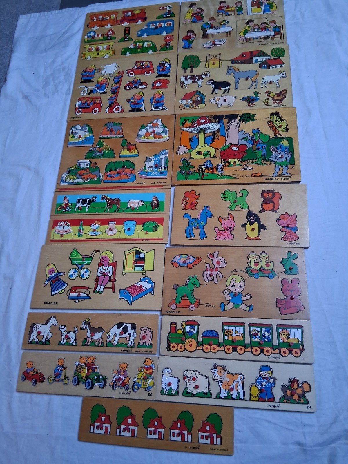 simplex houten puzzels., Ophalen of Verzenden, Minder dan 10 stukjes, Zo goed als nieuw, 6 maanden tot 2 jaar
