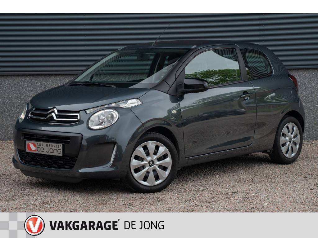 Citroën C1 1.0 e-VTi Business | Cabrio Dak | 82.000 KM | Ai, Keurmerk '100% Onderhouden', Gebruikt, Zwart, 4 stoelen