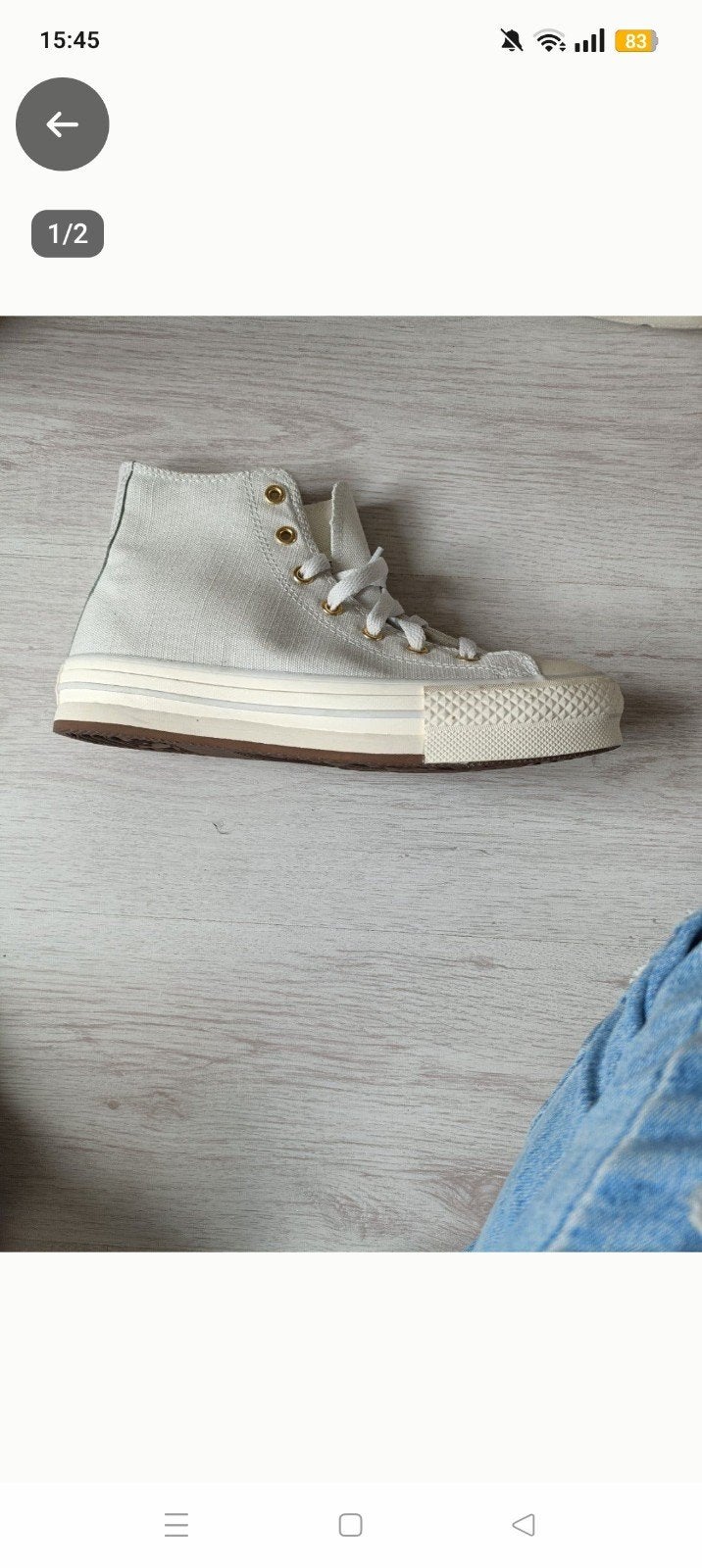 Converse All Star High Top Sneakers - Lichtgrijs, Kleding | Dames, Schoenen, Converse, Ophalen of Verzenden, Grijs, Sneakers of Gympen